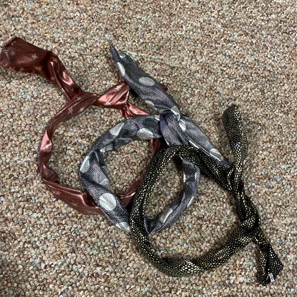 Lot of 8 Extra long wired headbands, twisted fabric tie knot ribbons - Picture 1 of 11
